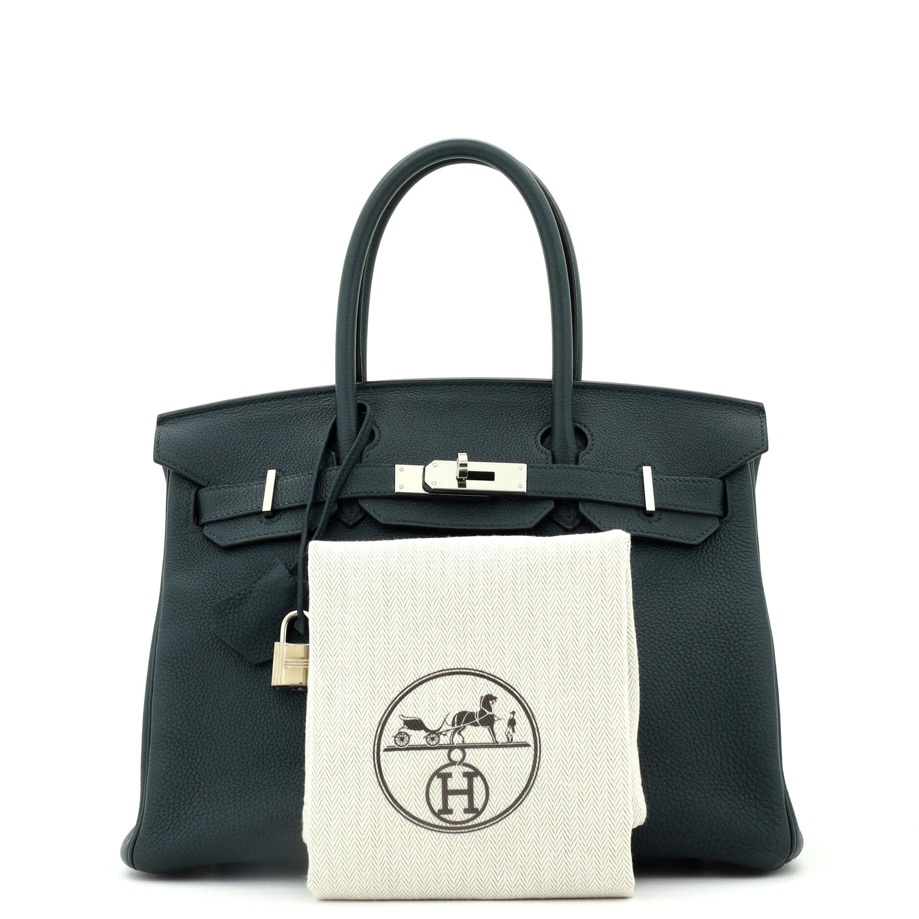 Birkin Handbag Vert Cypress Maurice with Palladium Hardware 30
