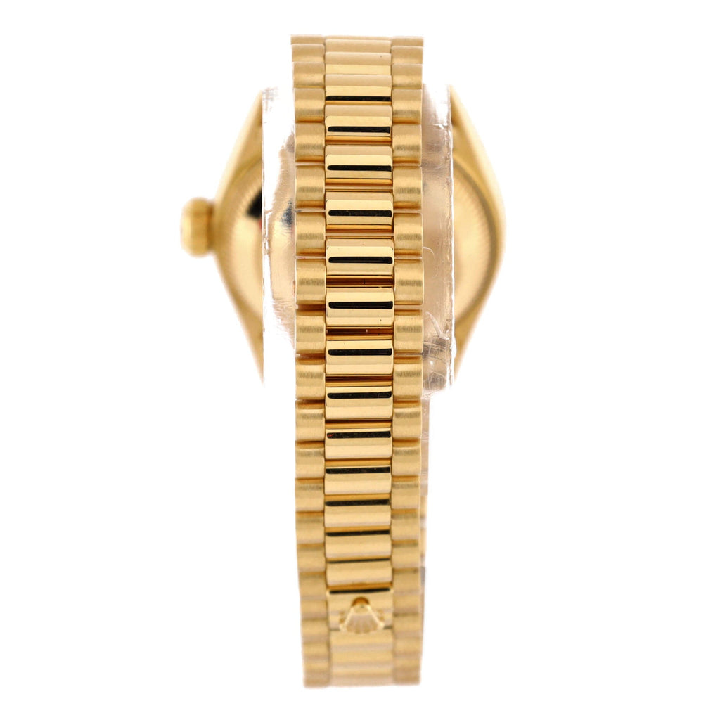 Oyster Perpetual President Datejust Automatic Watch Yellow Gold with Diamond Markers 26