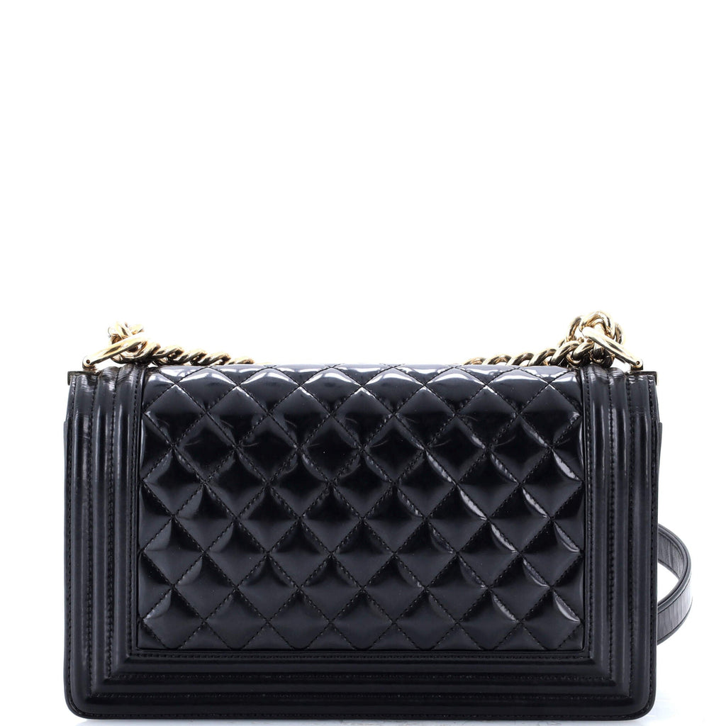 Boy Flap Bag Quilted Iridescent Glazed Calfskin Old Medium