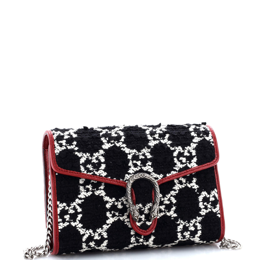 Dionysus Chain Wallet GG Tweed Small