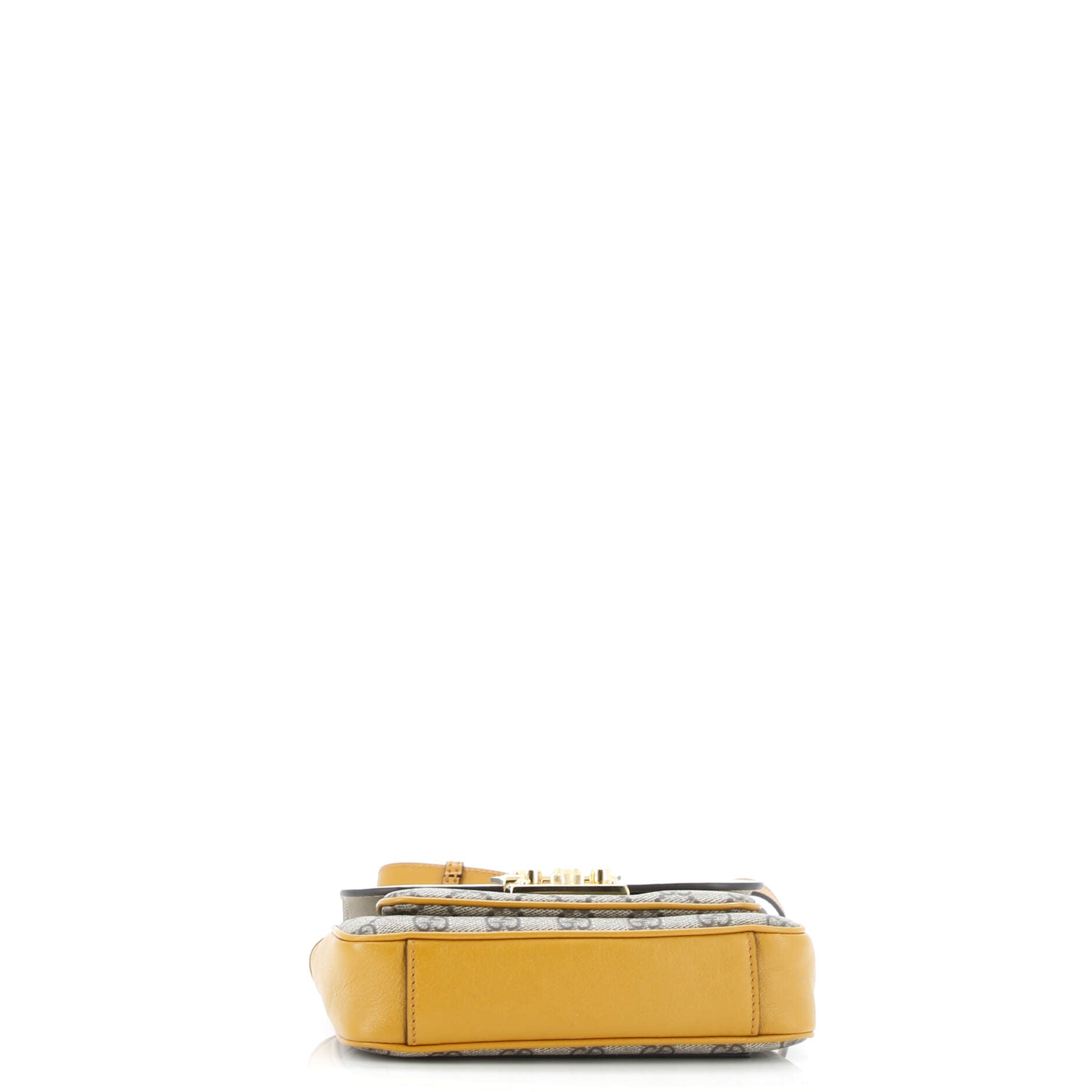Padlock Front Pocket Flap Shoulder Bag GG Coated Canvas and Leather Mini
