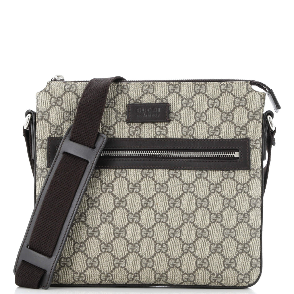 Front Zip Messenger GG Coated Canvas Medium