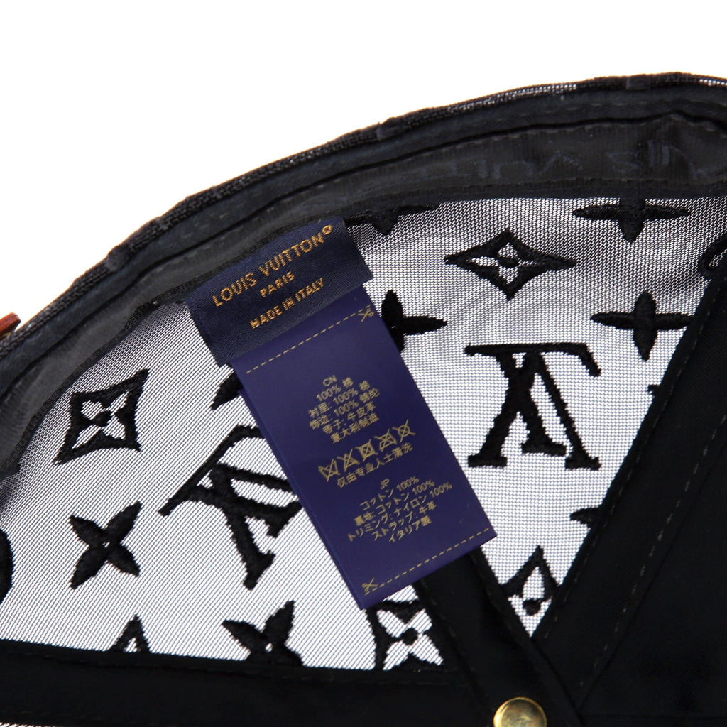 Baseball Cap Monogram Mesh and Cotton