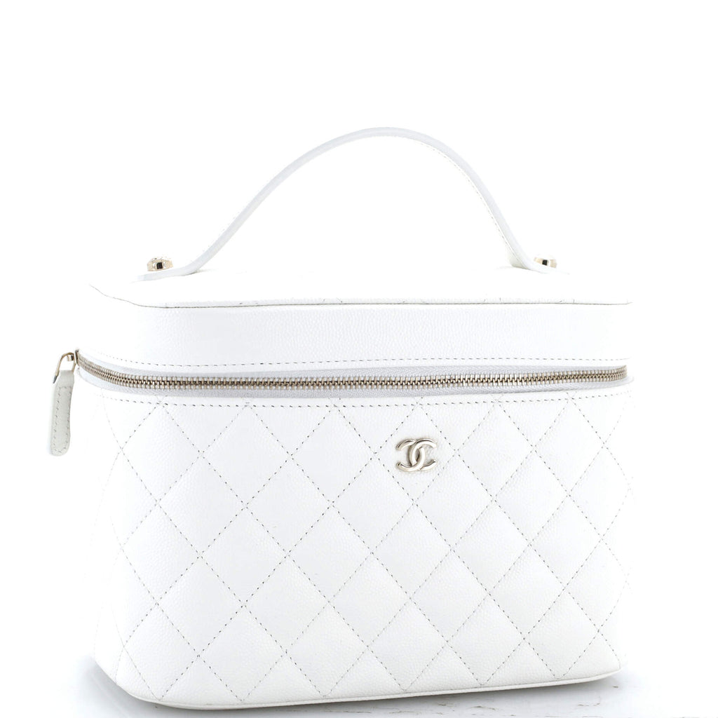 Classic Vanity Case Quilted Caviar Medium