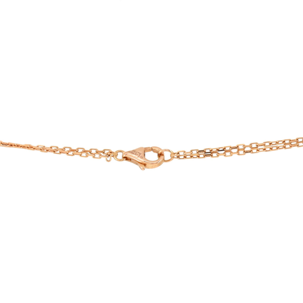 Love 3 Ring Pendant Necklace 18K Rose Gold and Ceramic with Diamonds