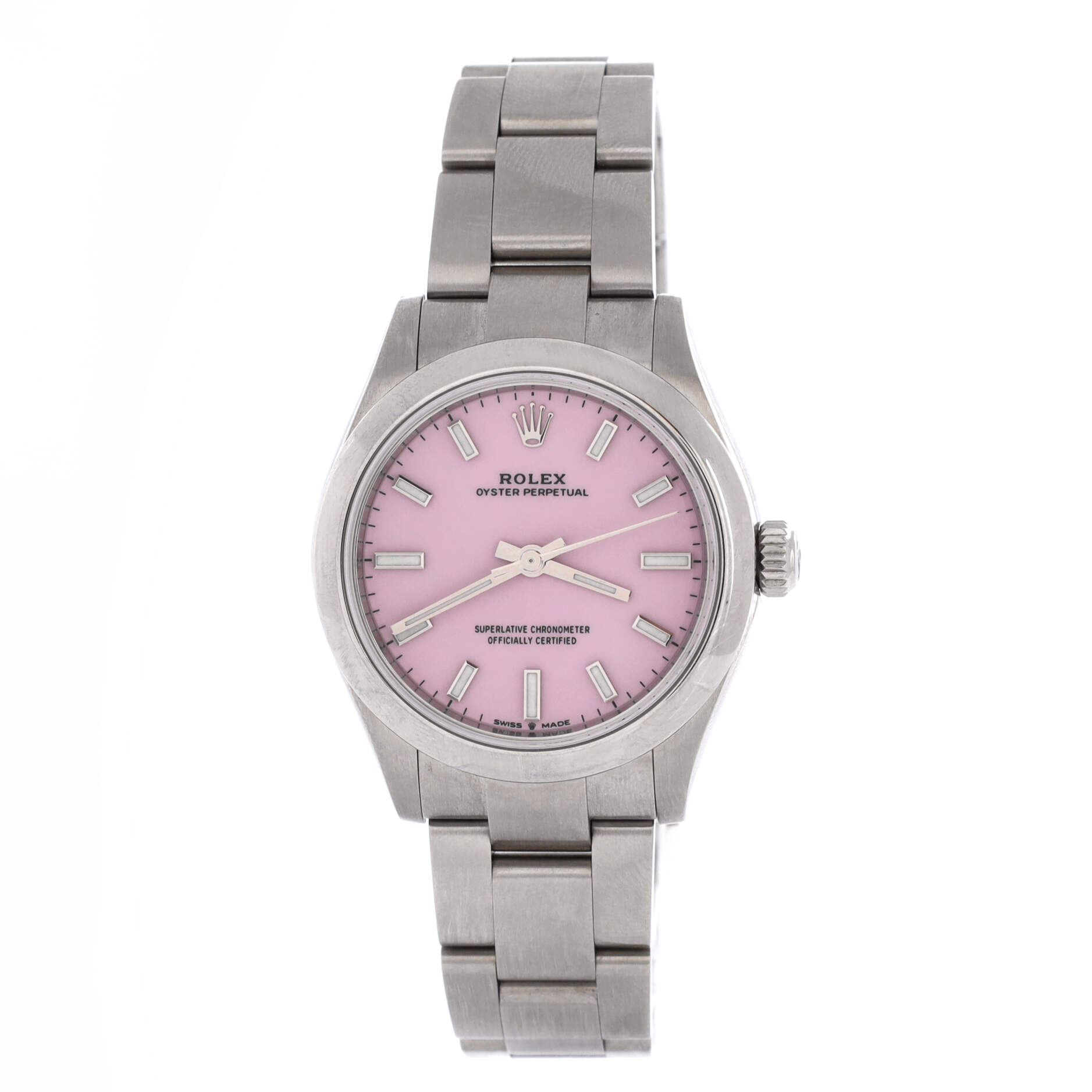 Oyster Perpetual Pink Automatic Watch Stainless Steel 31