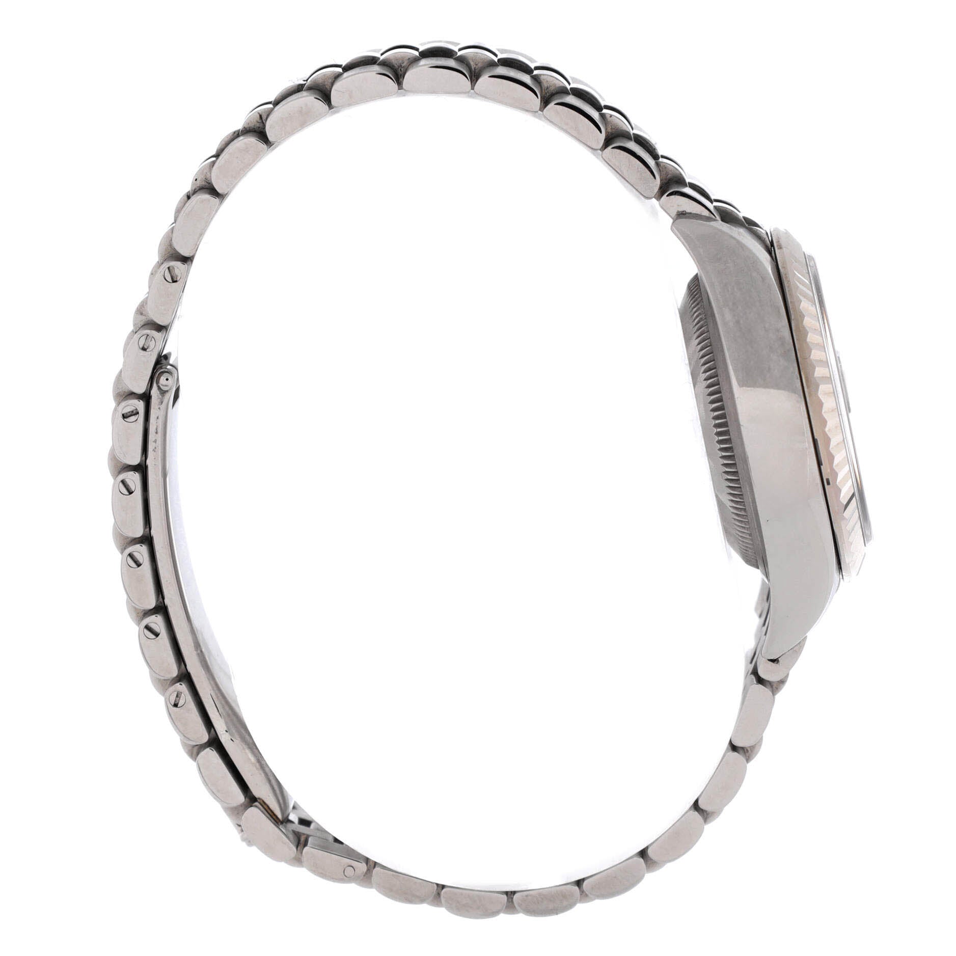 Oyster Perpetual Datejust Dark Grey Automatic Watch Stainless Steel and White Gold 28