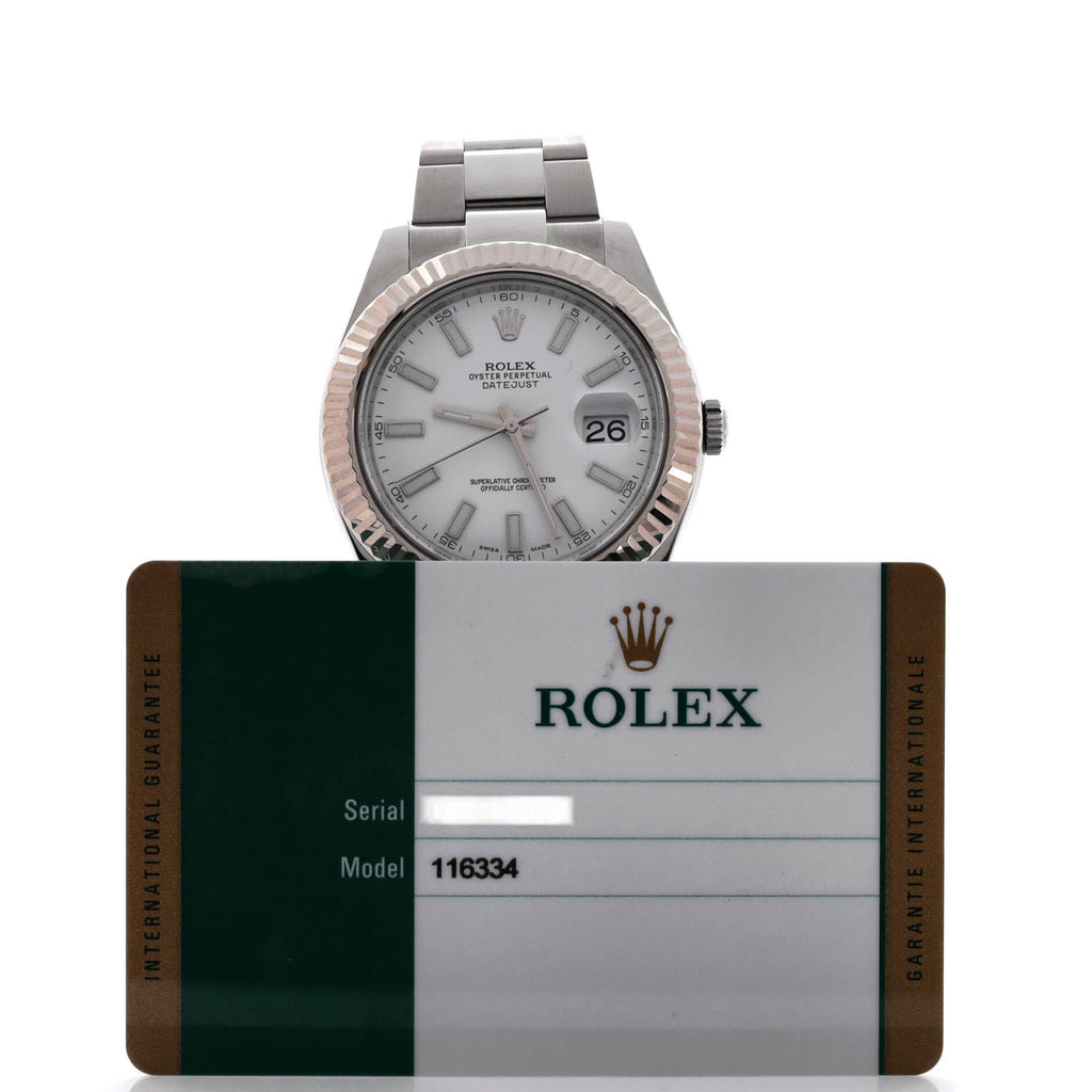 Oyster Perpetual Datejust II Automatic Watch Stainless Steel and White Gold 41