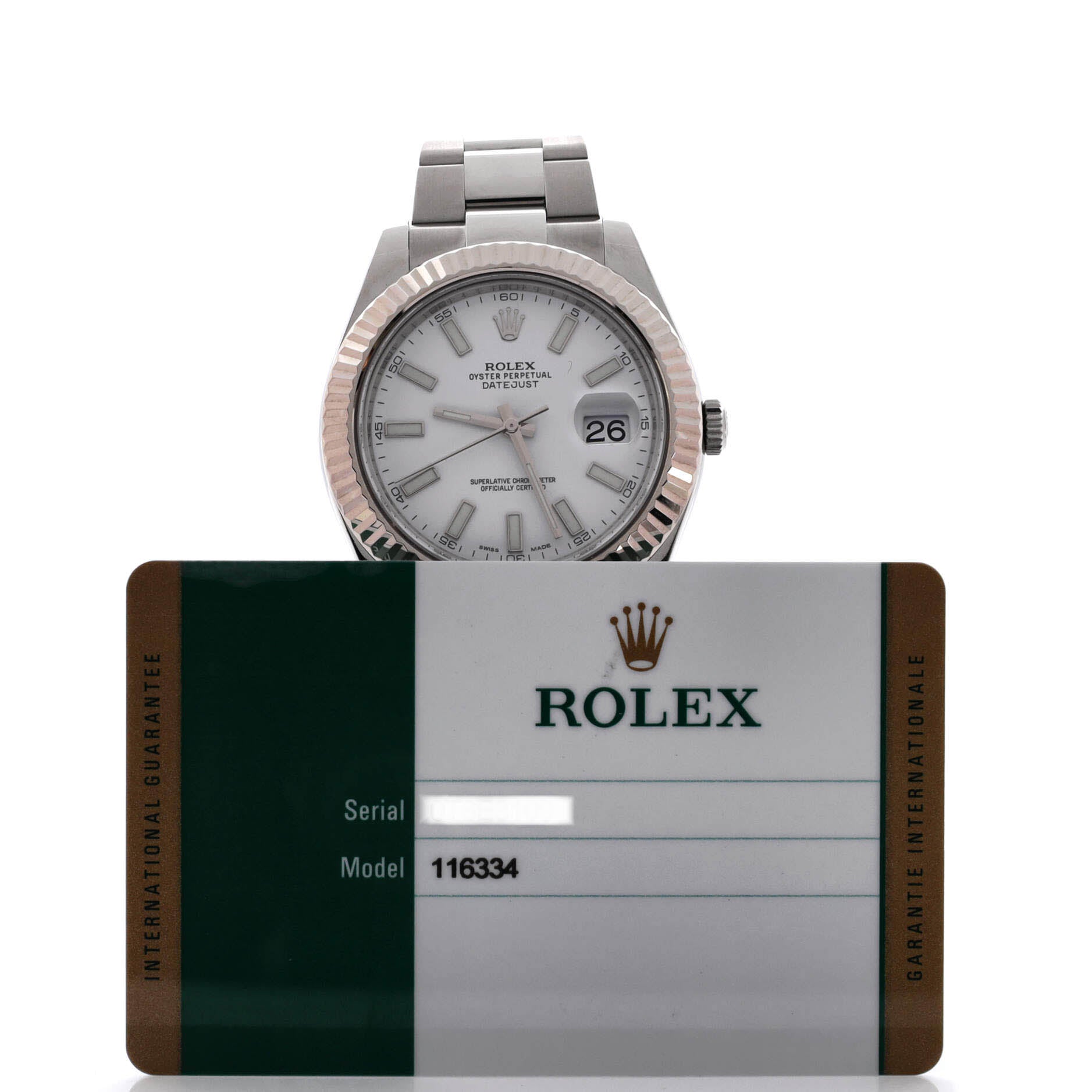 Oyster Perpetual Datejust II Automatic Watch Stainless Steel and White Gold 41