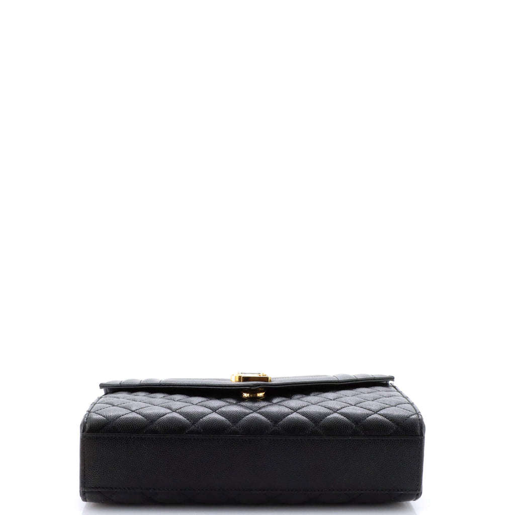 Classic Monogram Envelope Satchel Mixed Matelasse Leather Medium