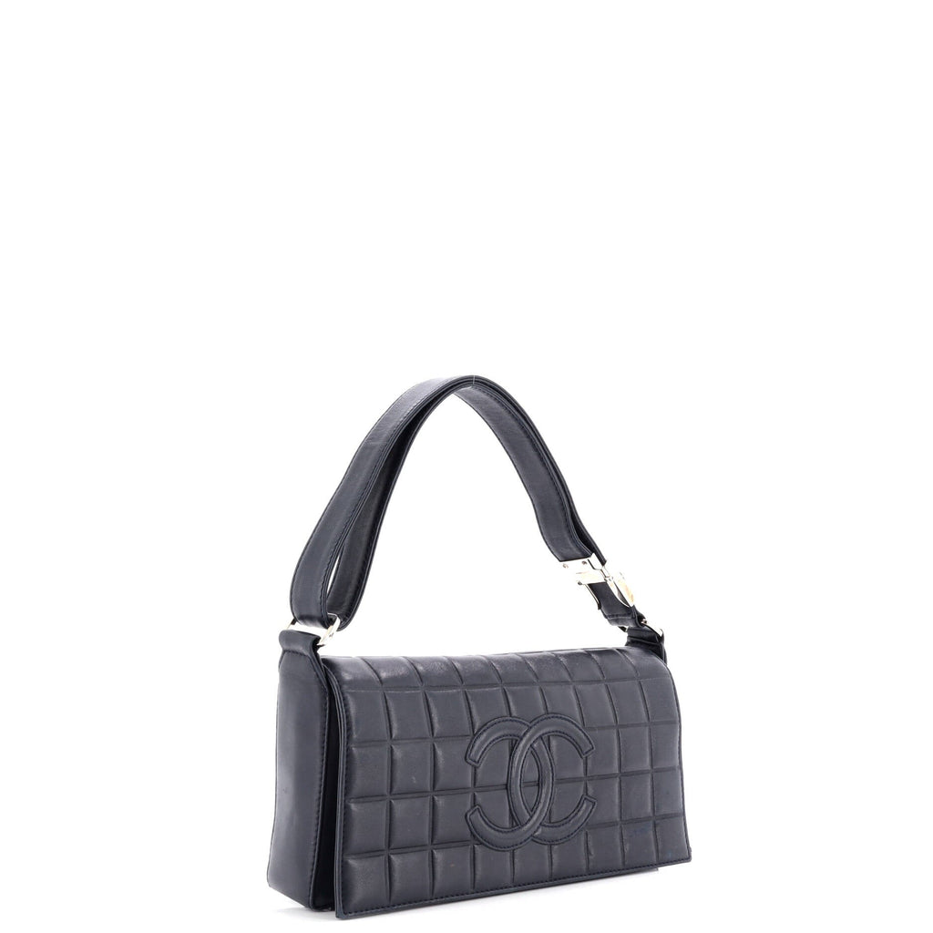 Chocolate Bar CC Flap Bag Quilted Leather East West