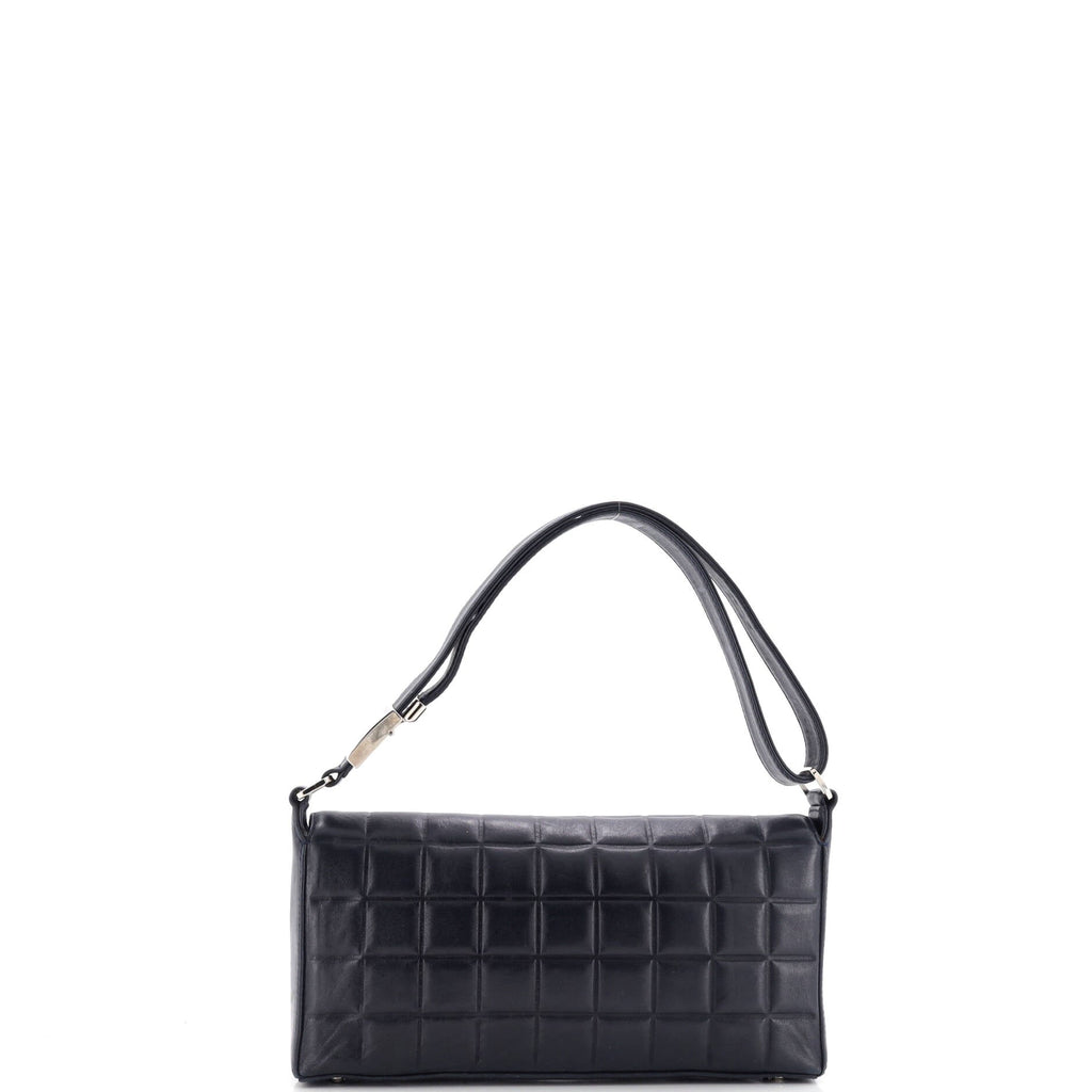 Chocolate Bar CC Flap Bag Quilted Leather East West