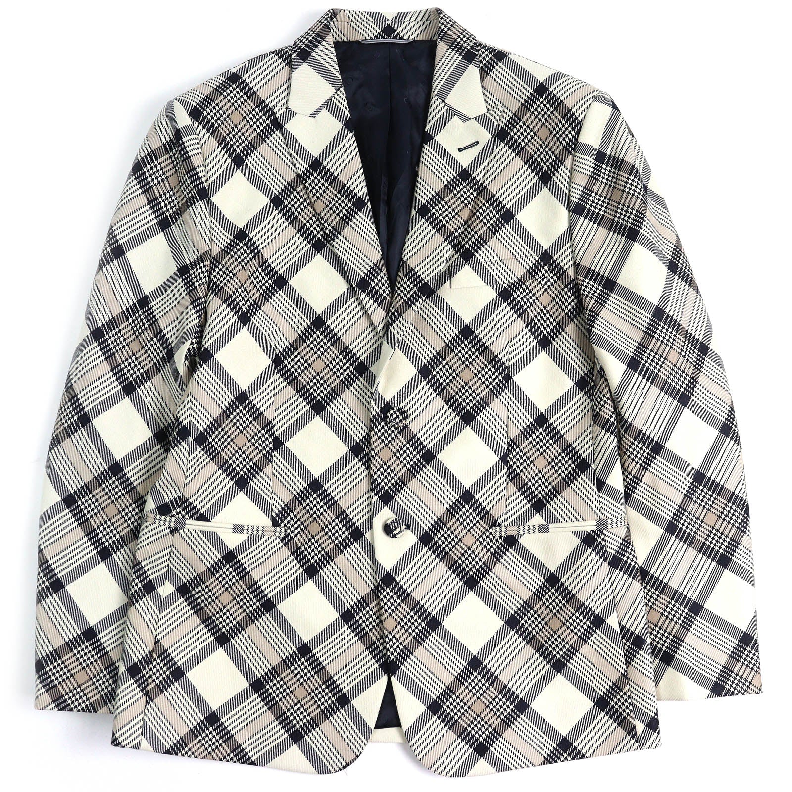 Dior 22AW wool Cupra Check Pattern Tailored Jacket