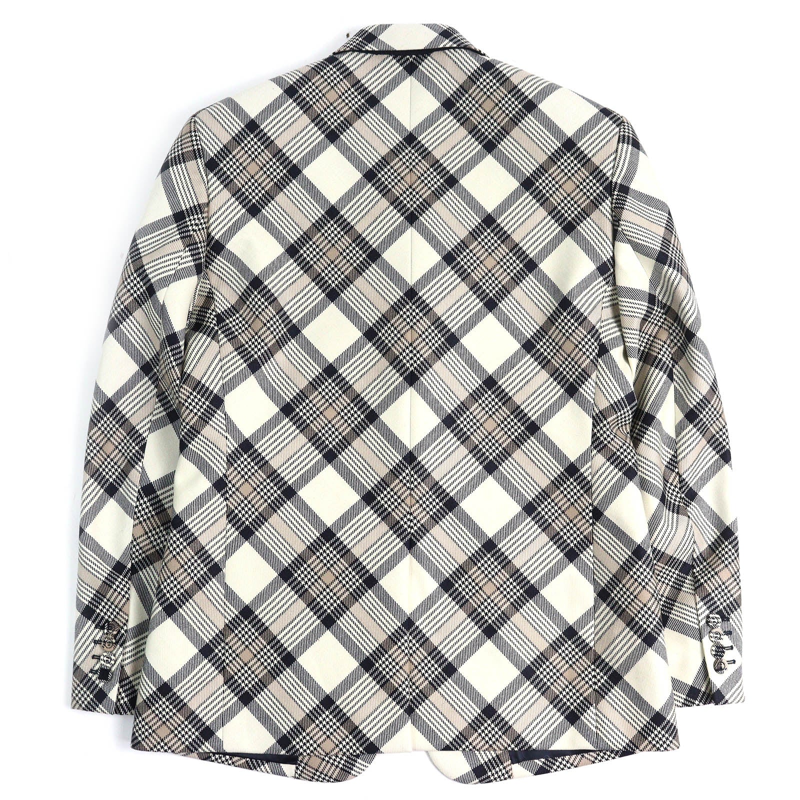 Dior 22AW wool Cupra Check Pattern Tailored Jacket
