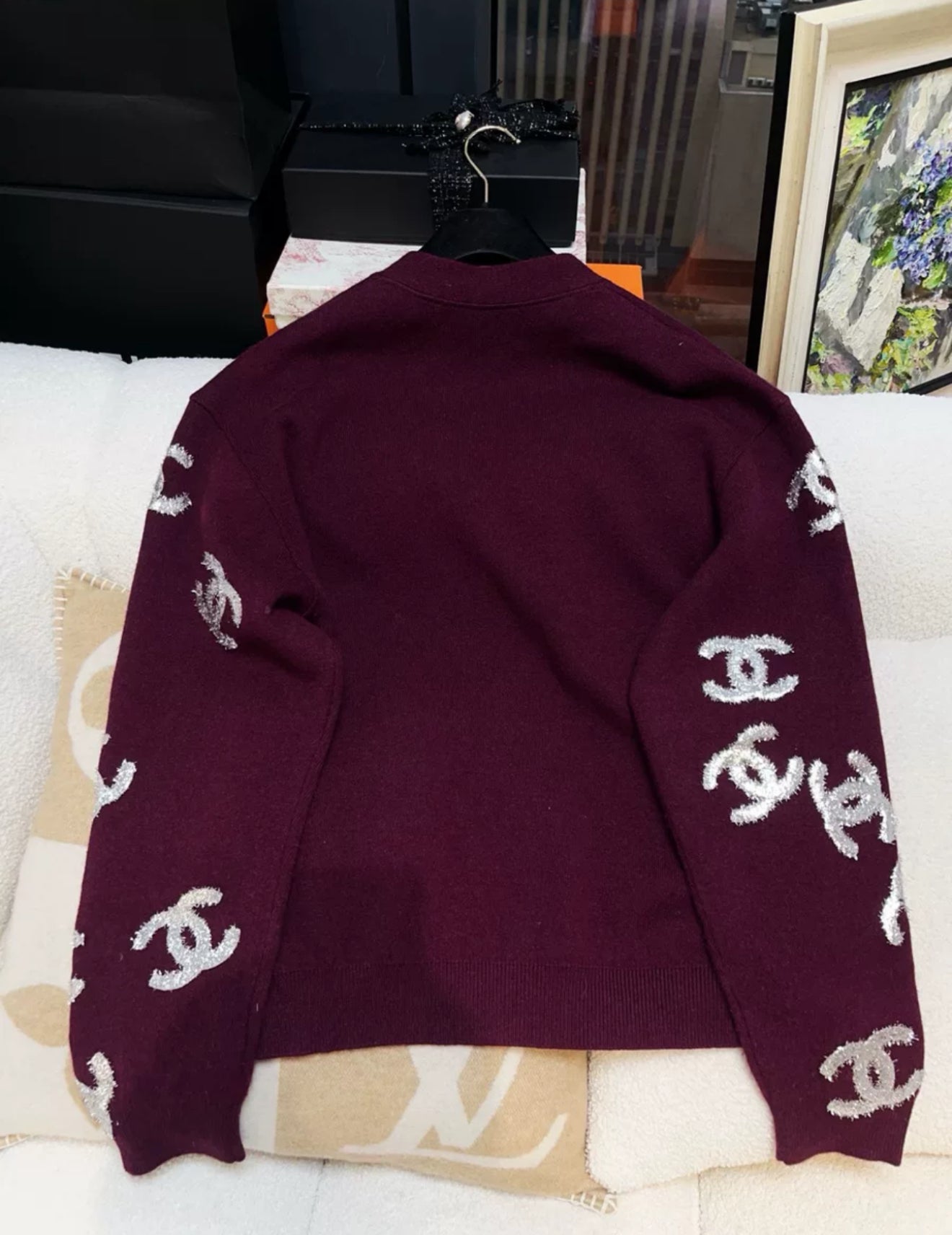 CHANEL 22A Bordeaux Cashmere igan