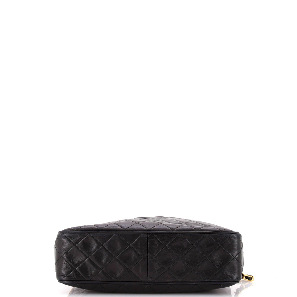 Vintage Camera Tassel Bag Quilted Leather Large