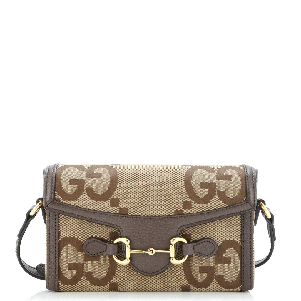 Horsebit 1955 Flap Crossbody Bag Jumbo GG Canvas Mini