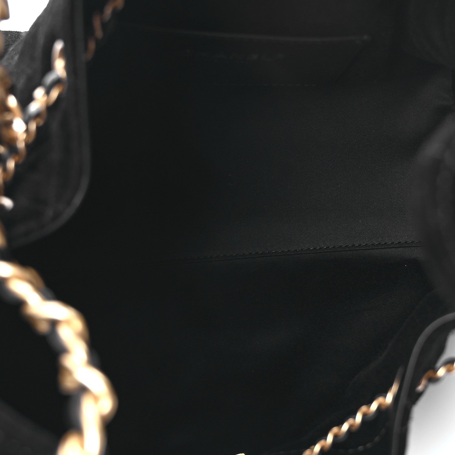 Suede Quilted Small Chanel 25 Handbag Black