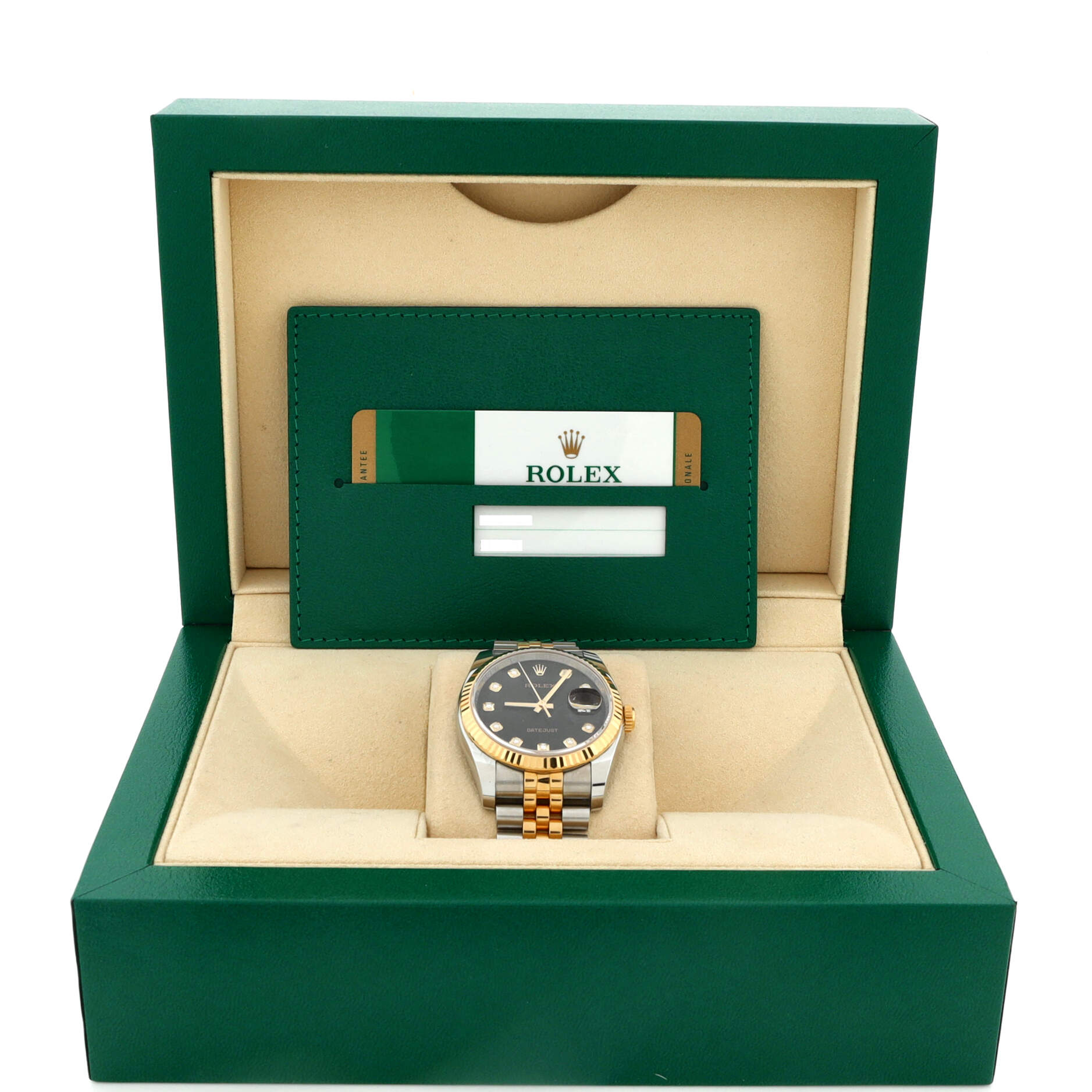 Oyster Perpetual Datejust Automatic Watch Stainless Steel and Yellow Gold with Diamond Markers 36