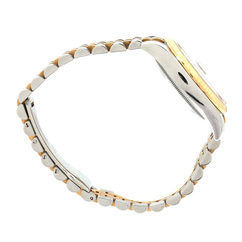 Oyster Perpetual Datejust Automatic Watch Stainless Steel and Yellow Gold with Diamond Markers 36