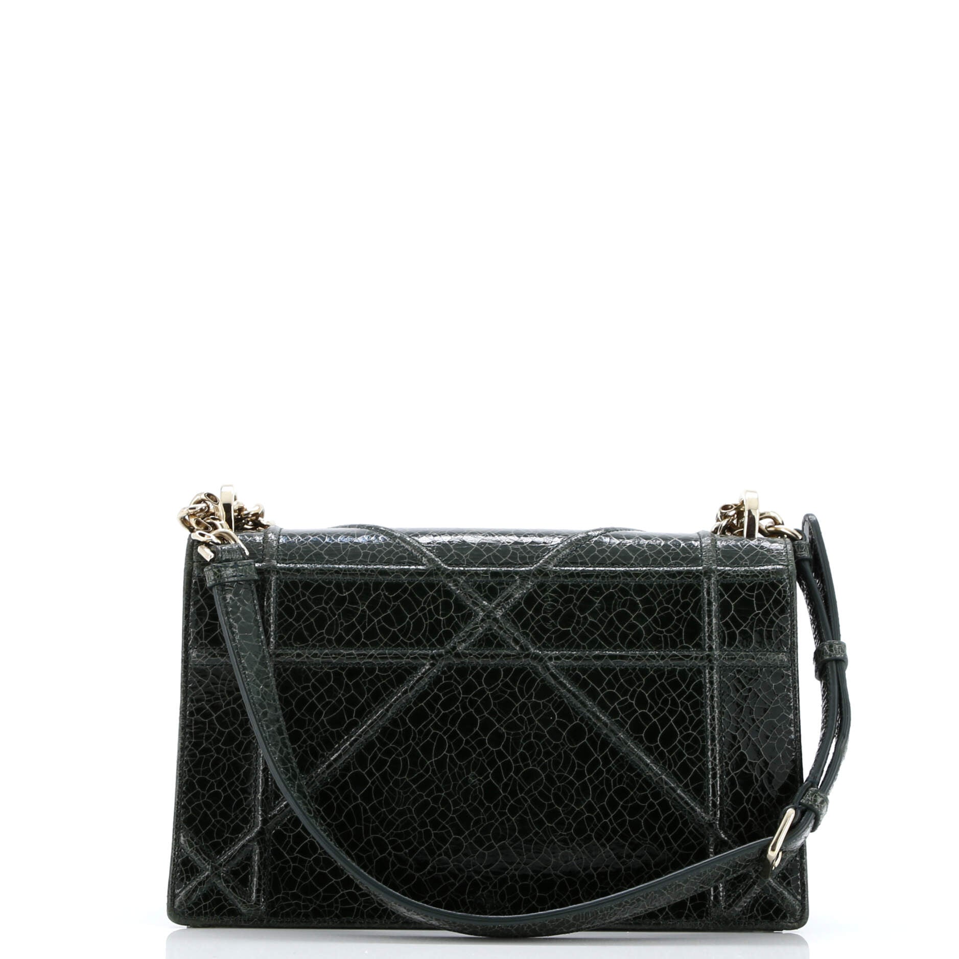 Diorama Flap Bag Crackled Deerskin Medium