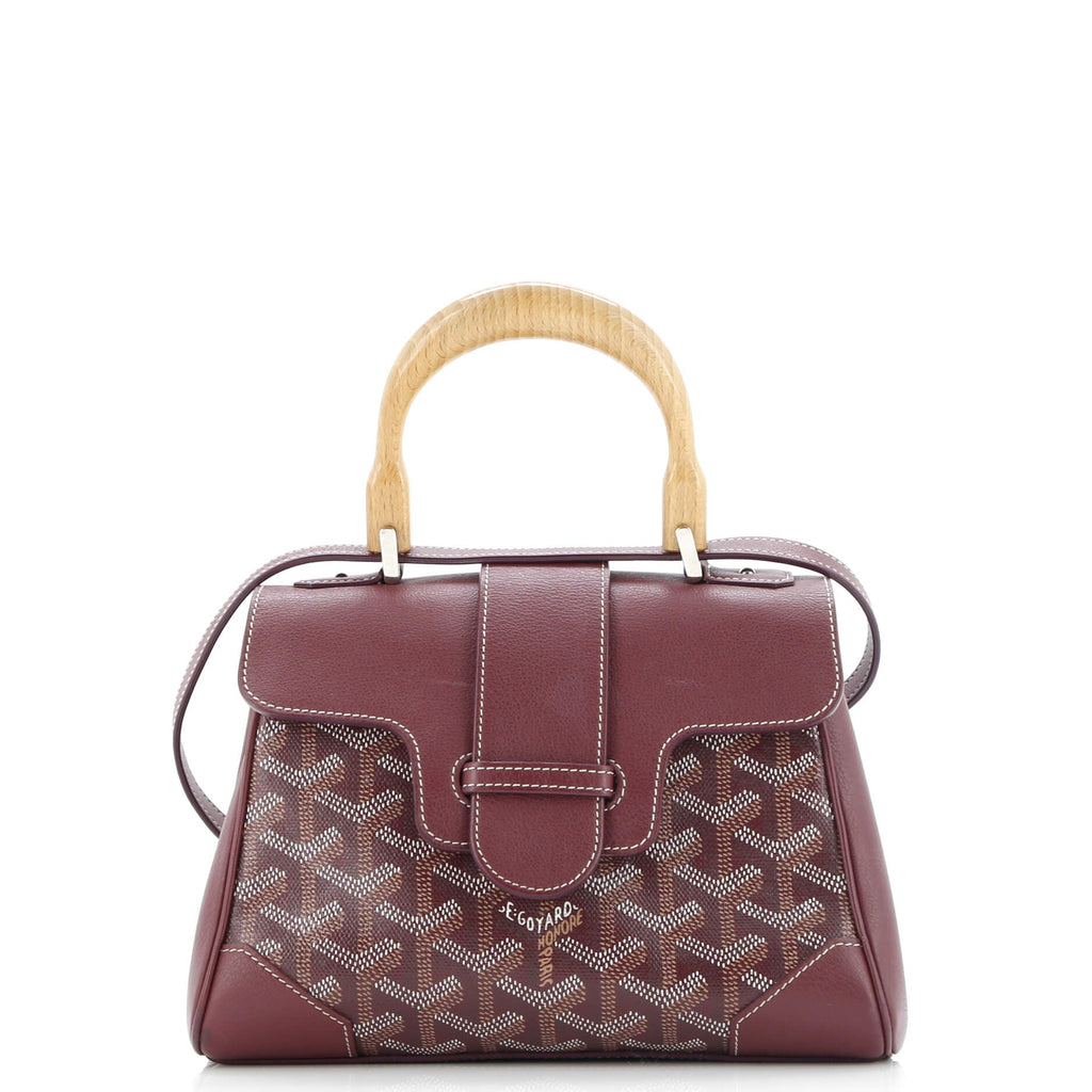Saigon Top Handle Bag Coated Canvas with Leather Mini