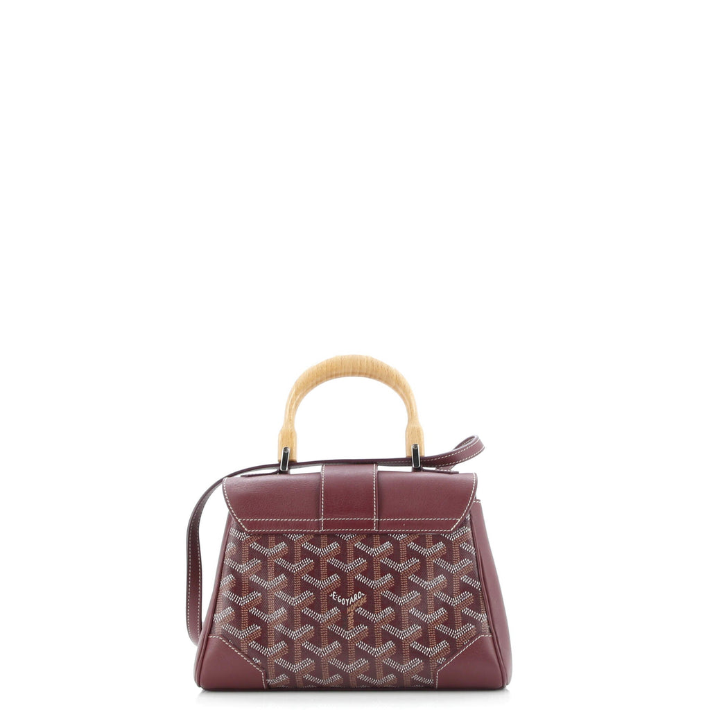 Saigon Top Handle Bag Coated Canvas with Leather Mini
