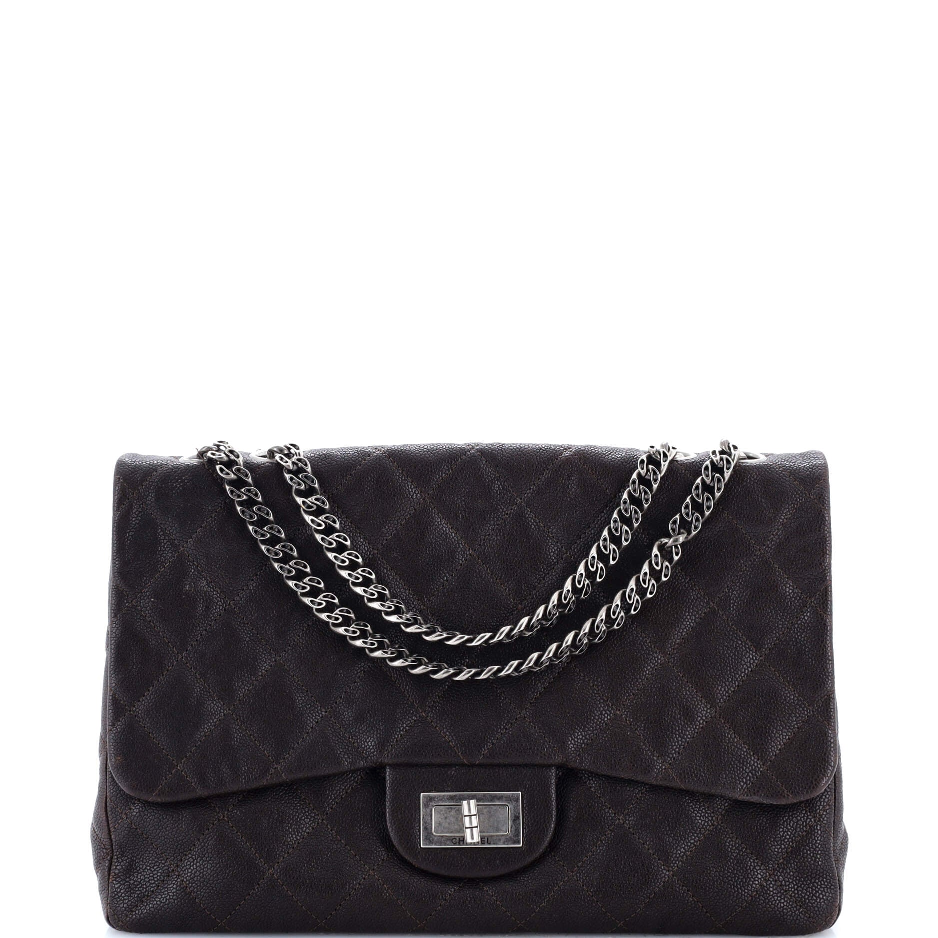 Bijoux Chain Reissue 2.55 Flap Bag Quilted Caviar 227