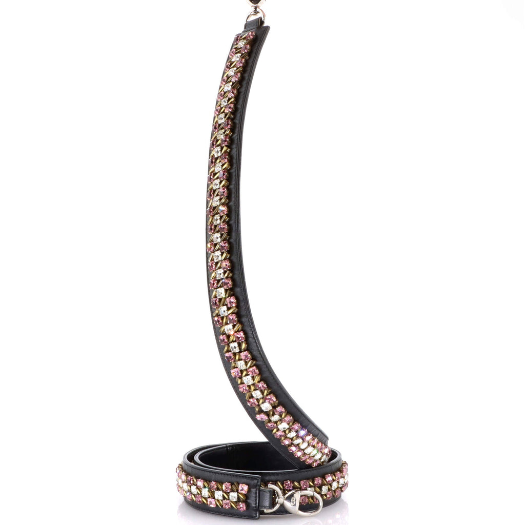 Shoulder Strap Crystal Embellished Leather