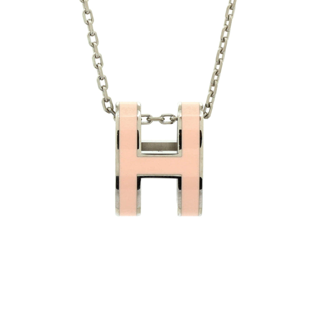 Pop H Pendant Chain Necklace Metal and Enamel