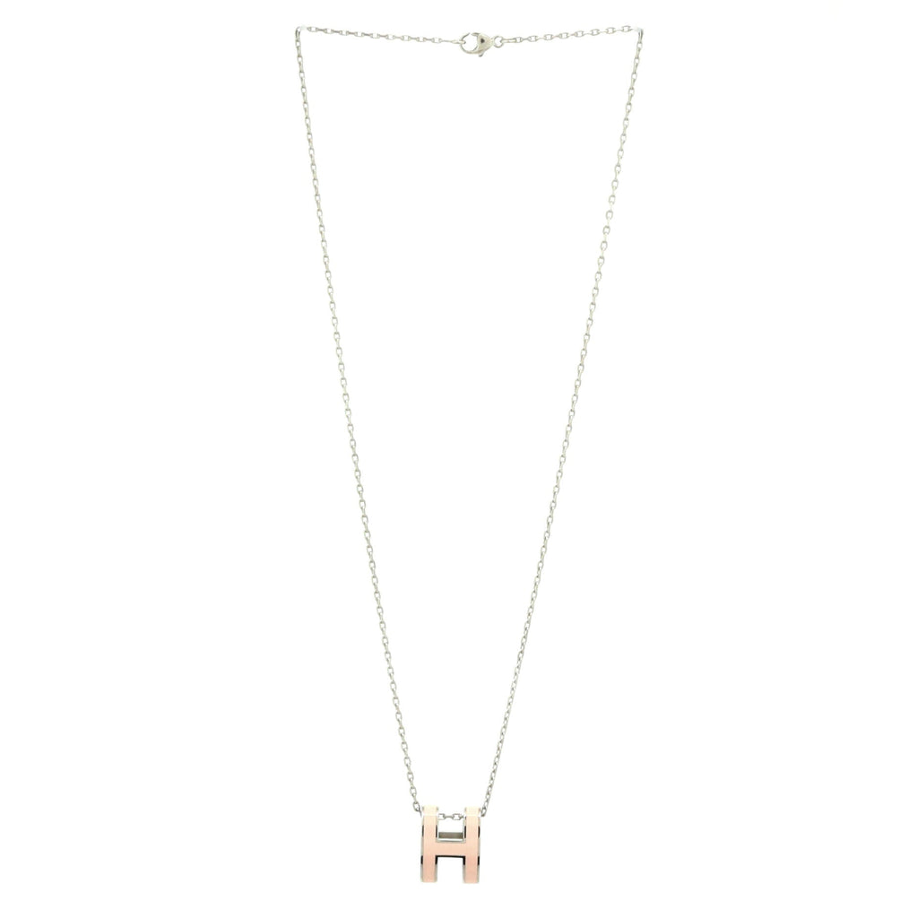 Pop H Pendant Chain Necklace Metal and Enamel