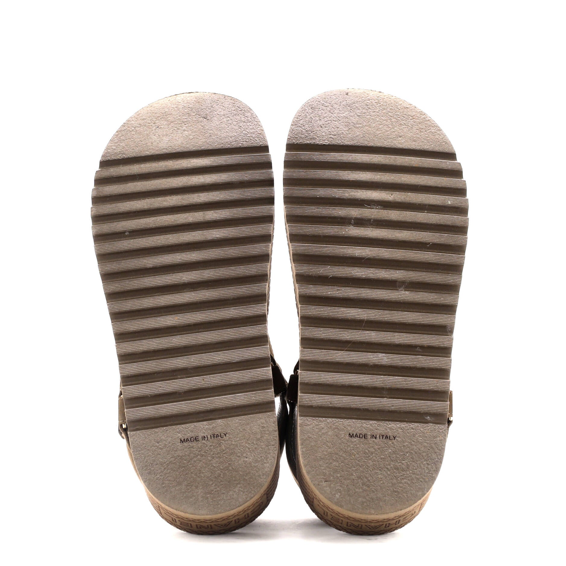 Women's CC Logo Strappy Slingback Platform Sandals Grosgrain
