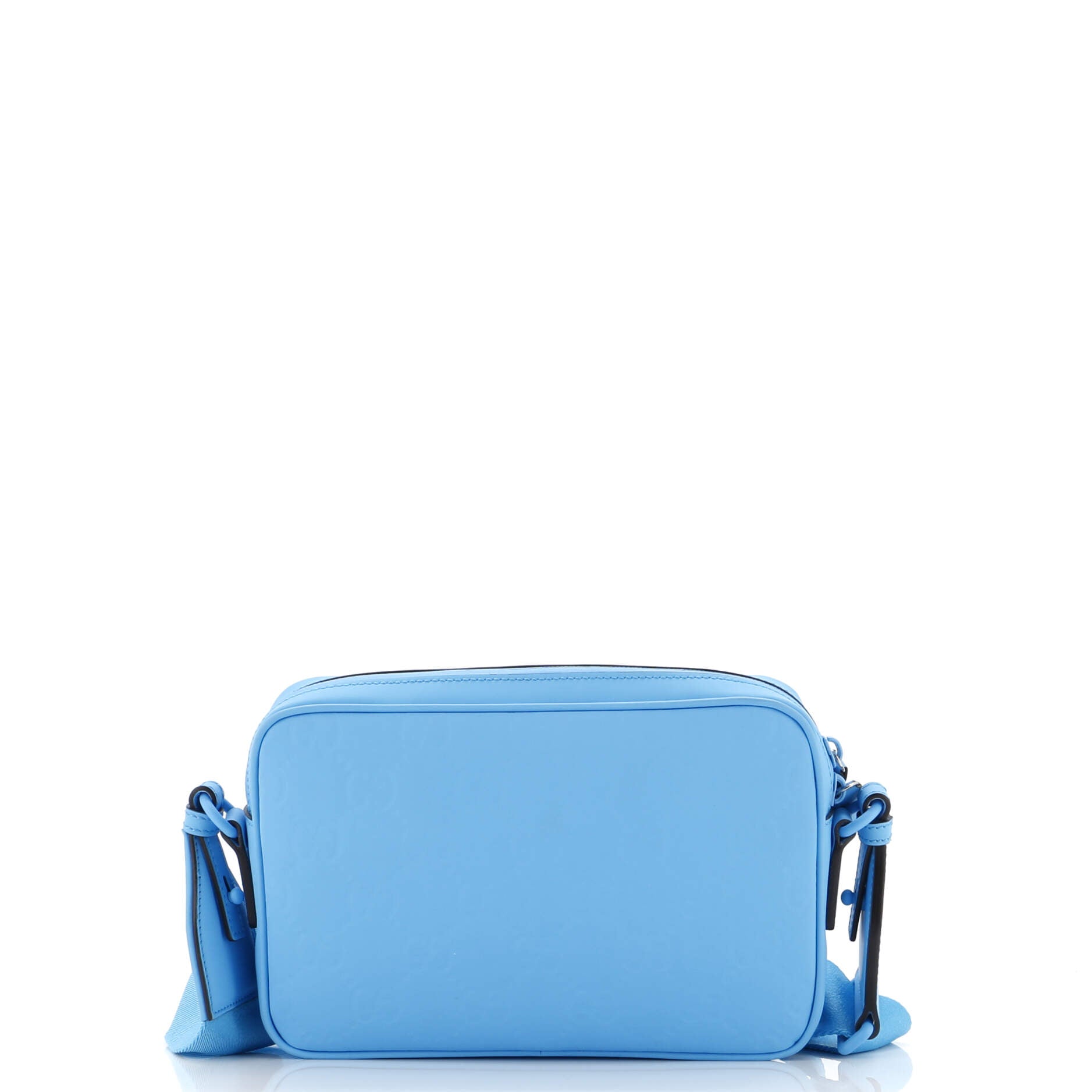 Front Zip Crossbody Bag GG Rubber Effect Leather Small
