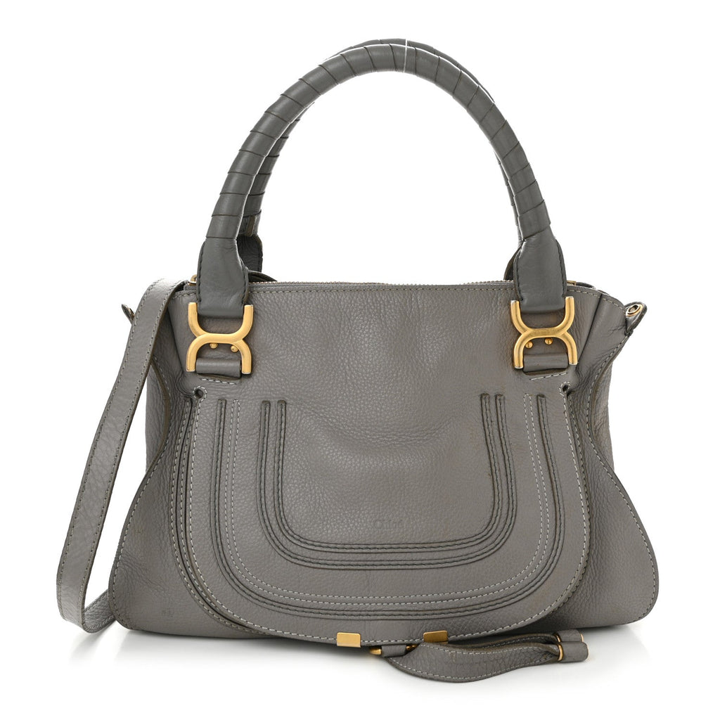 Calfskin Medium Marcie Satchel Cashmere Grey