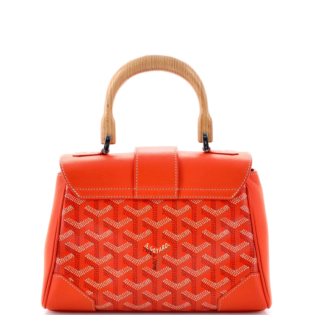Saigon Top Handle Bag Coated Canvas with Leather Mini