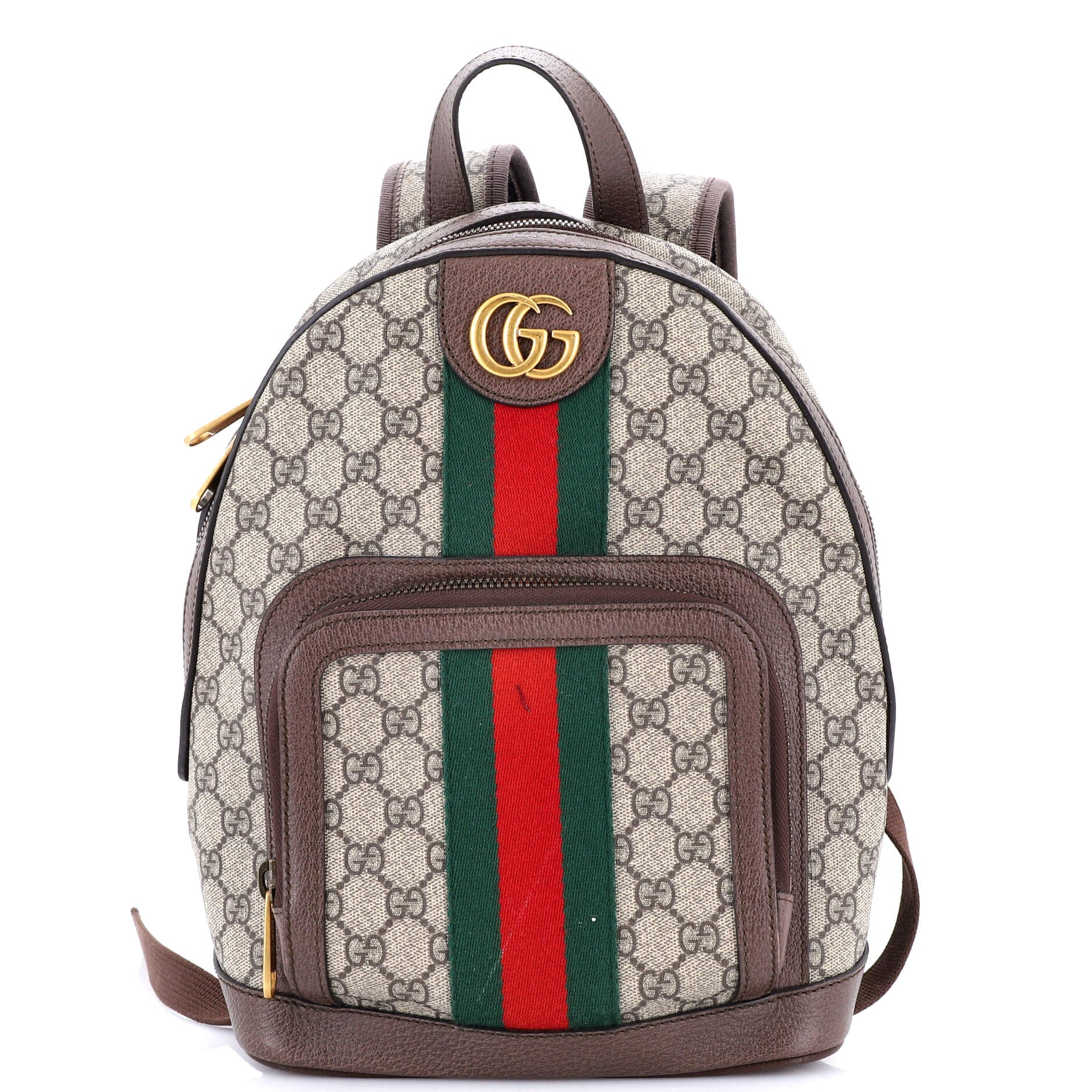 Ophidia Backpack GG Coated Canvas and Leather Small