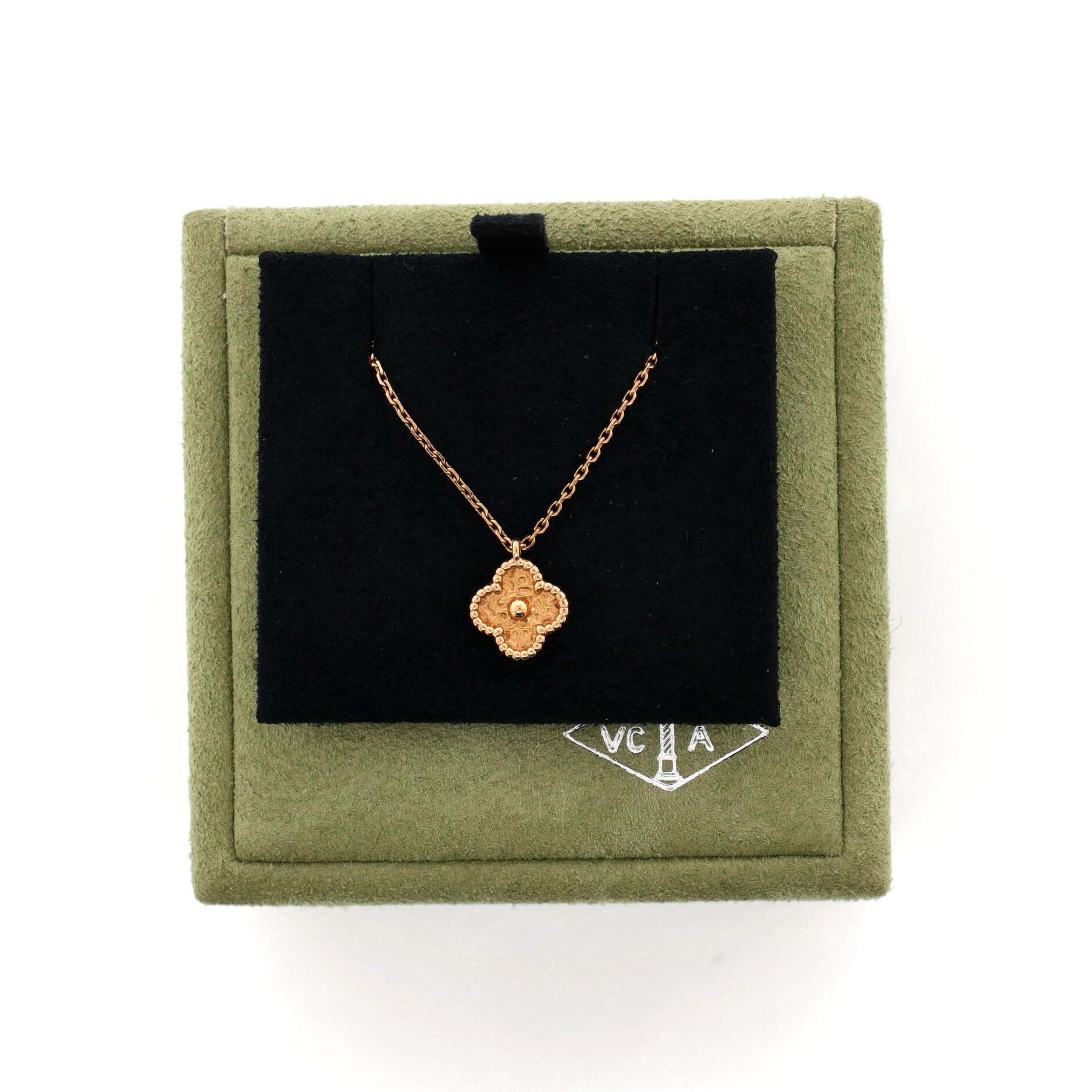 Sweet Alhambra Pendant Necklace 18K Rose Gold
