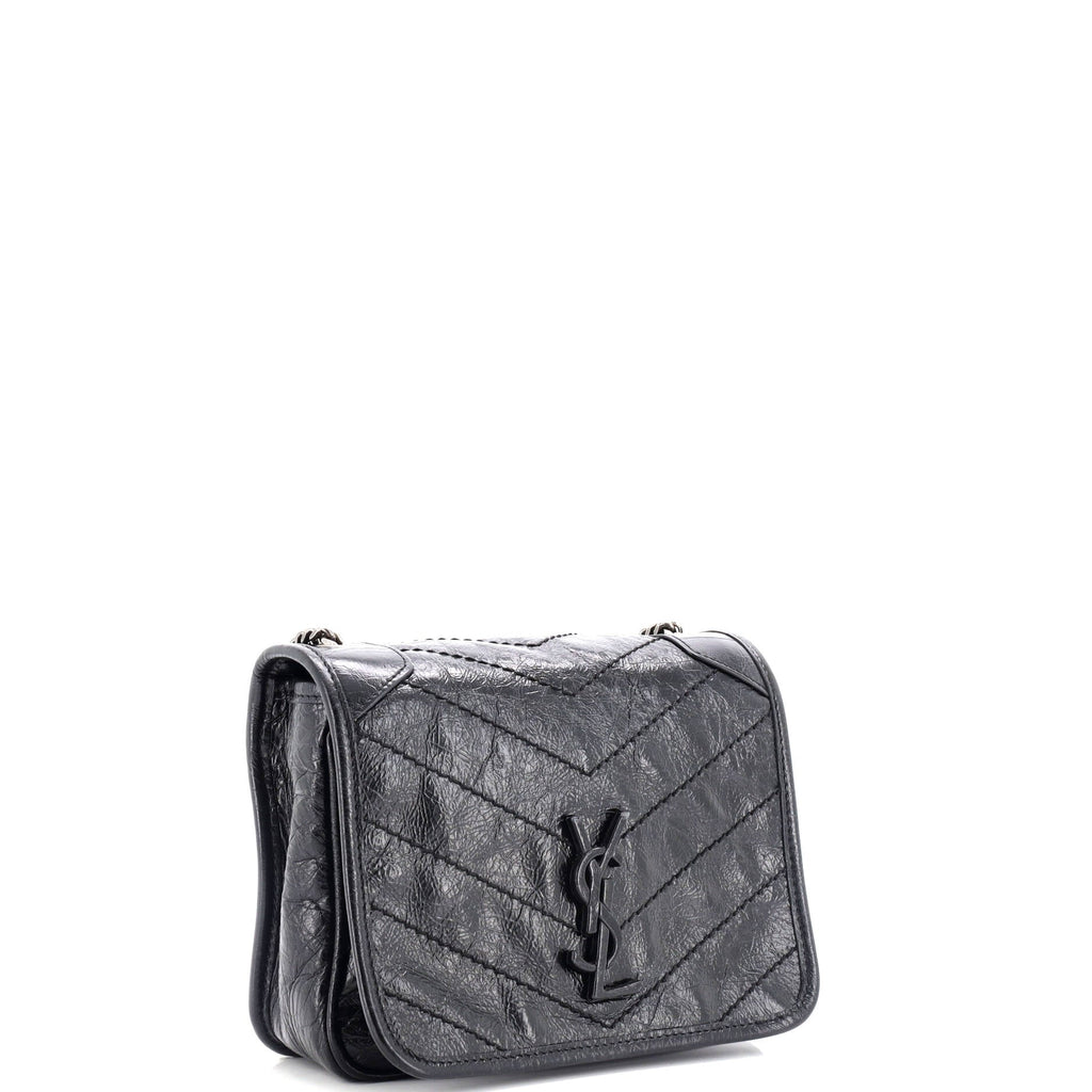 Niki Chain Wallet Matelasse Chevron Leather