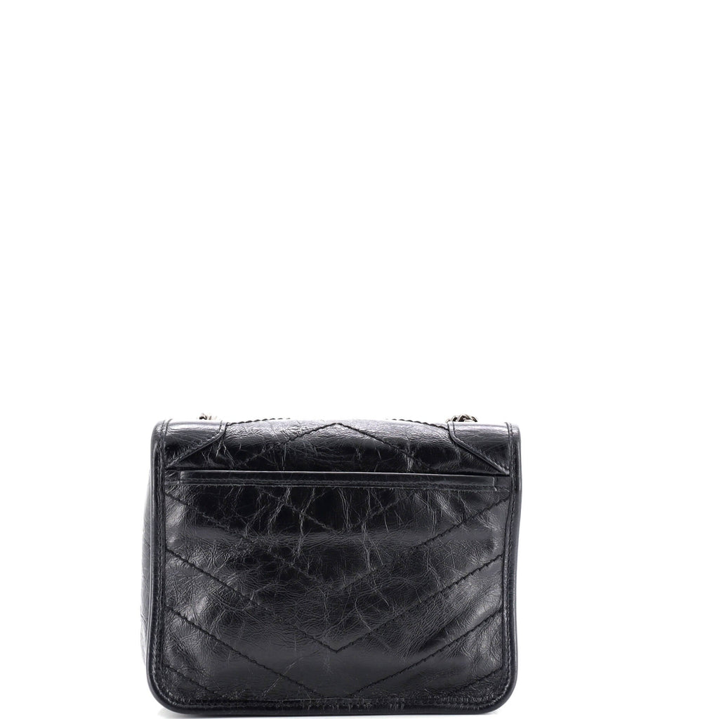 Niki Chain Wallet Matelasse Chevron Leather