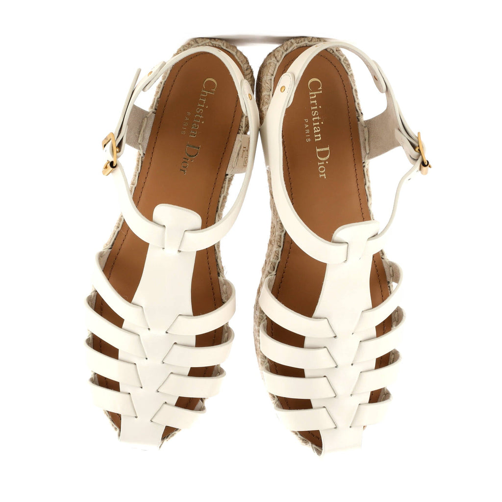 Women's Dioriviera Marine Espadrille Sandals Leather