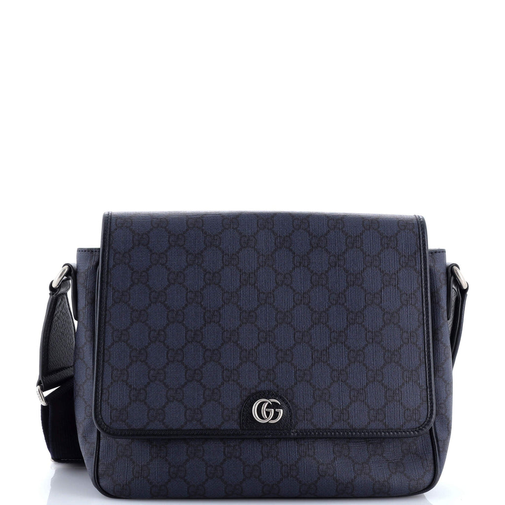 Ophidia Flap Messenger Bag GG Coated Canvas Medium