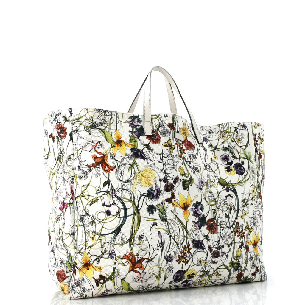 Open Tote Flora Canvas Large