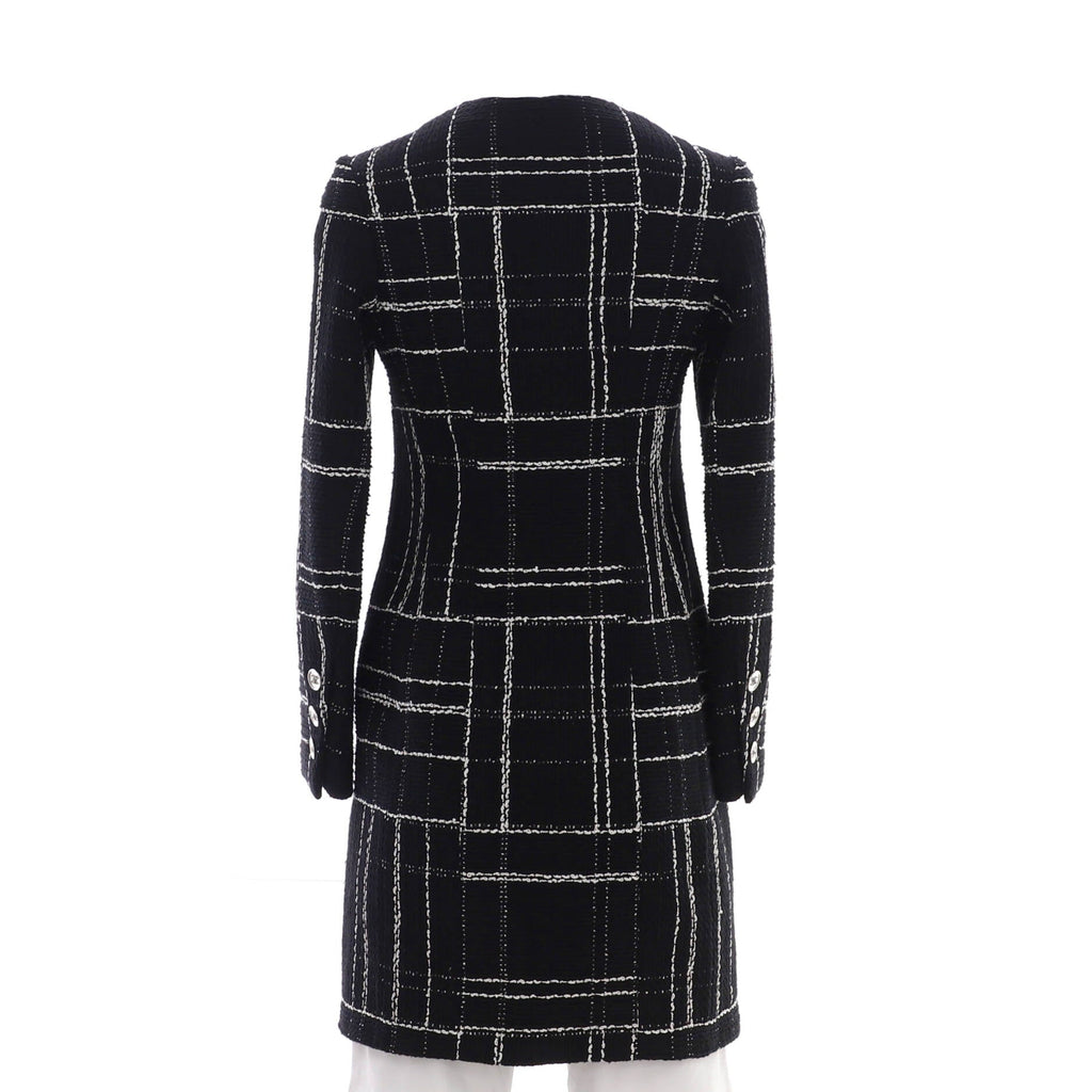 Women's Collarless Coat Tweed