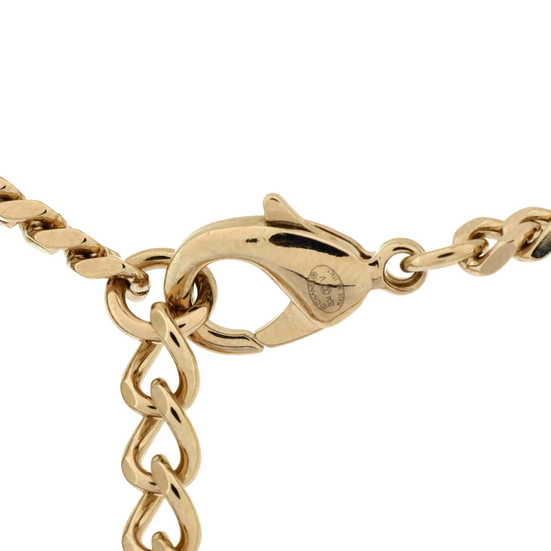 CC Link Choker Necklace Metal with Crystals