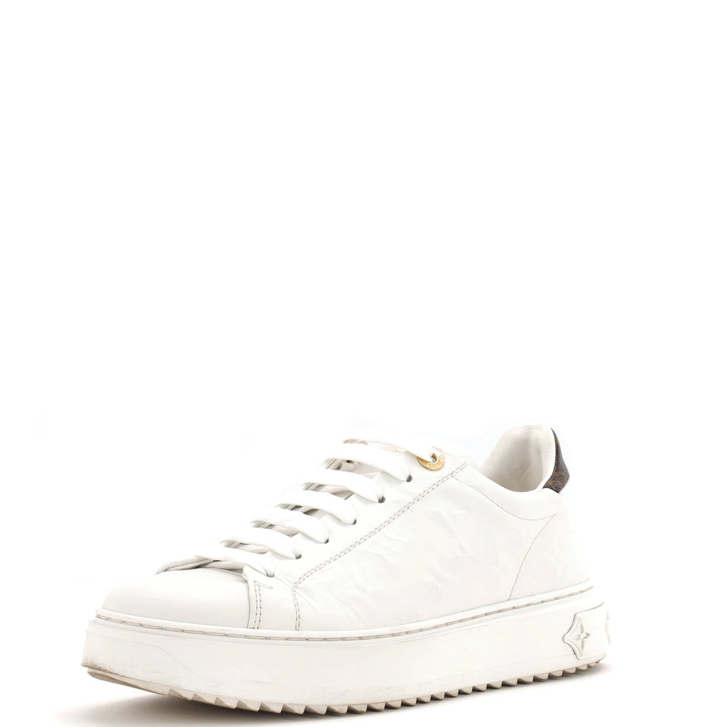 Women's Time Out Sneakers Monogram Embossed Leather with Monogram Canvas
