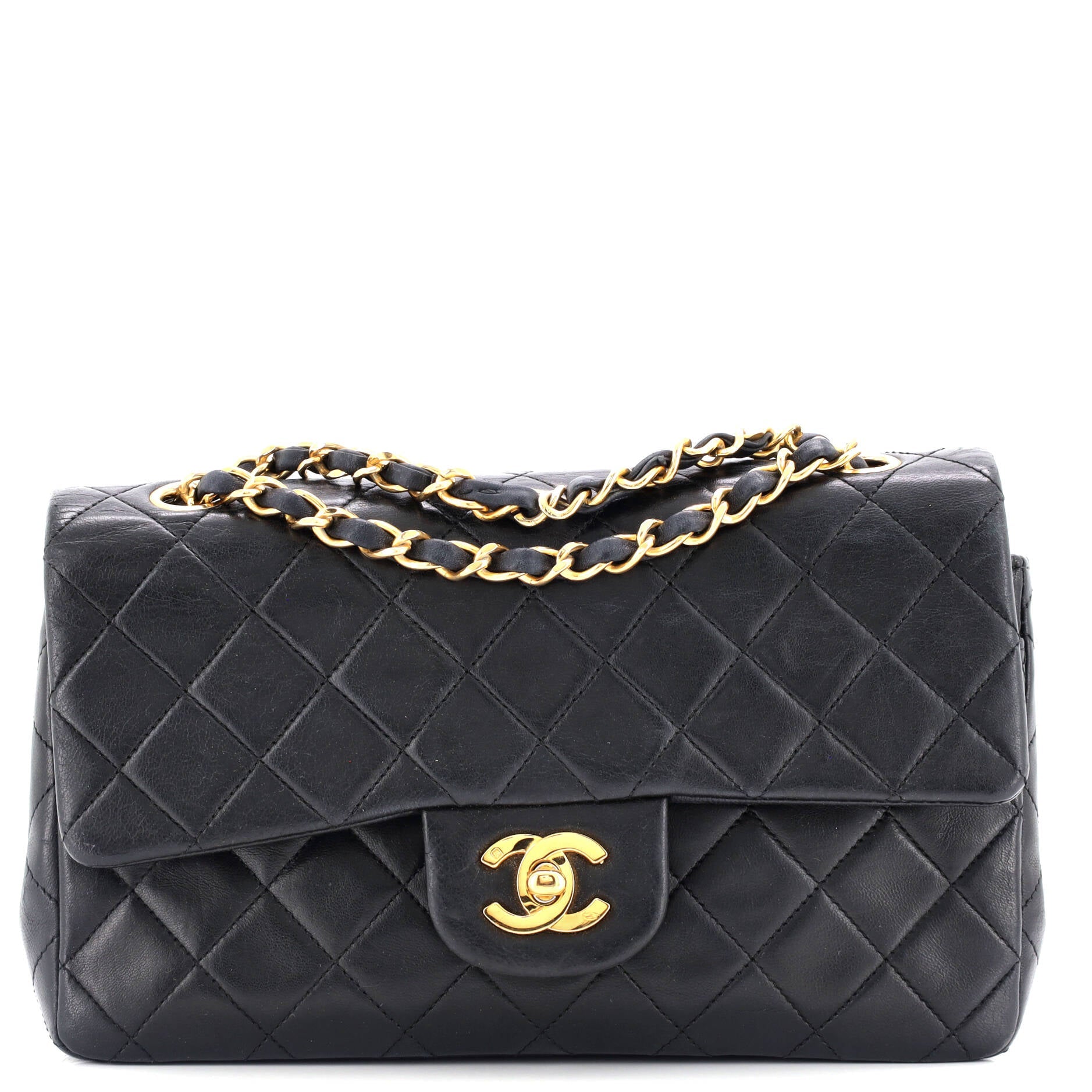 Vintage Classic Double Flap Bag Quilted Lambskin Medium