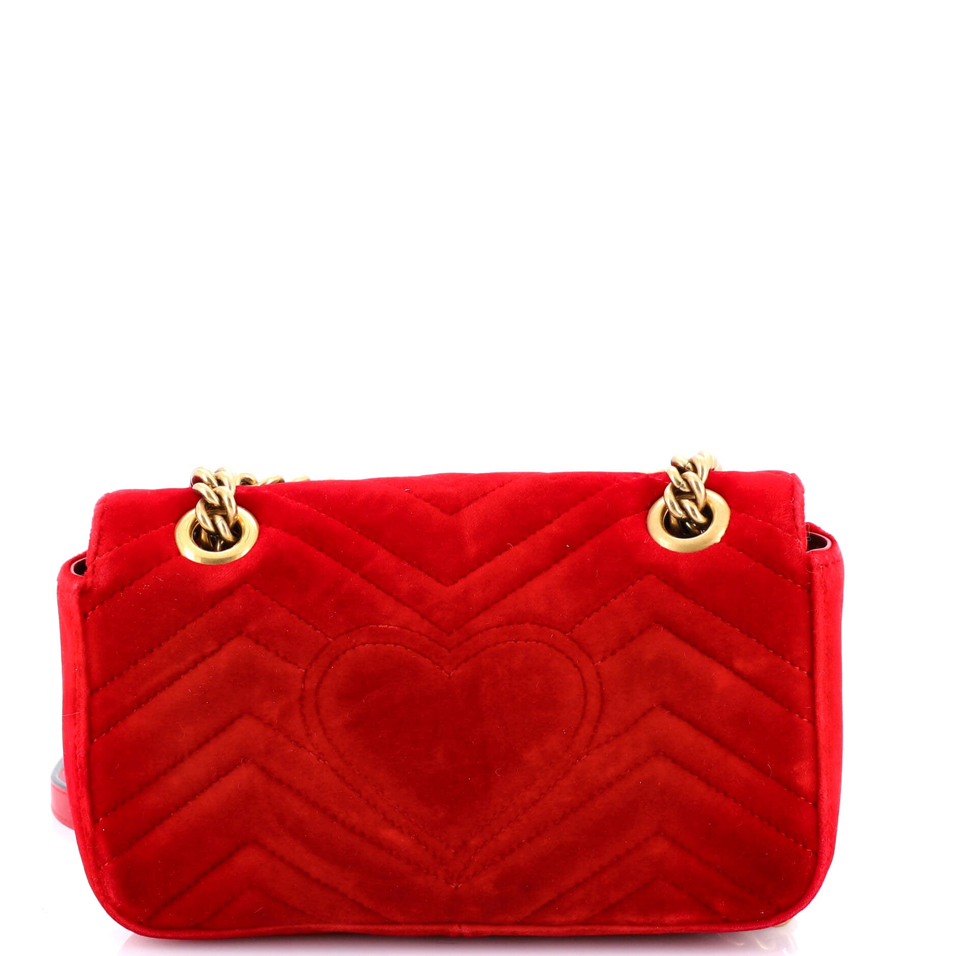GG Marmont Flap Bag Matelasse Velvet Mini