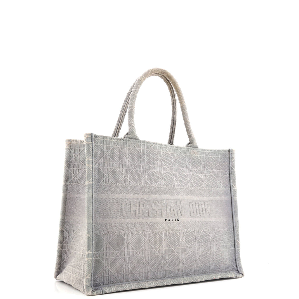 Book Tote Cannage Embroidered Canvas Medium