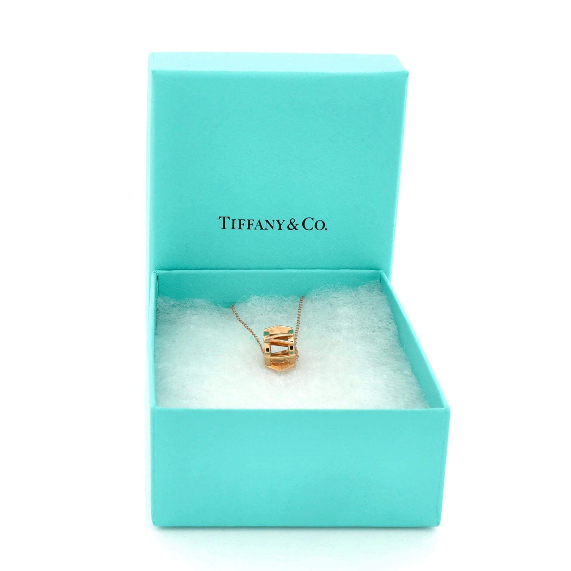 Atlas X Open Pendant Necklace 18K Rose Gold