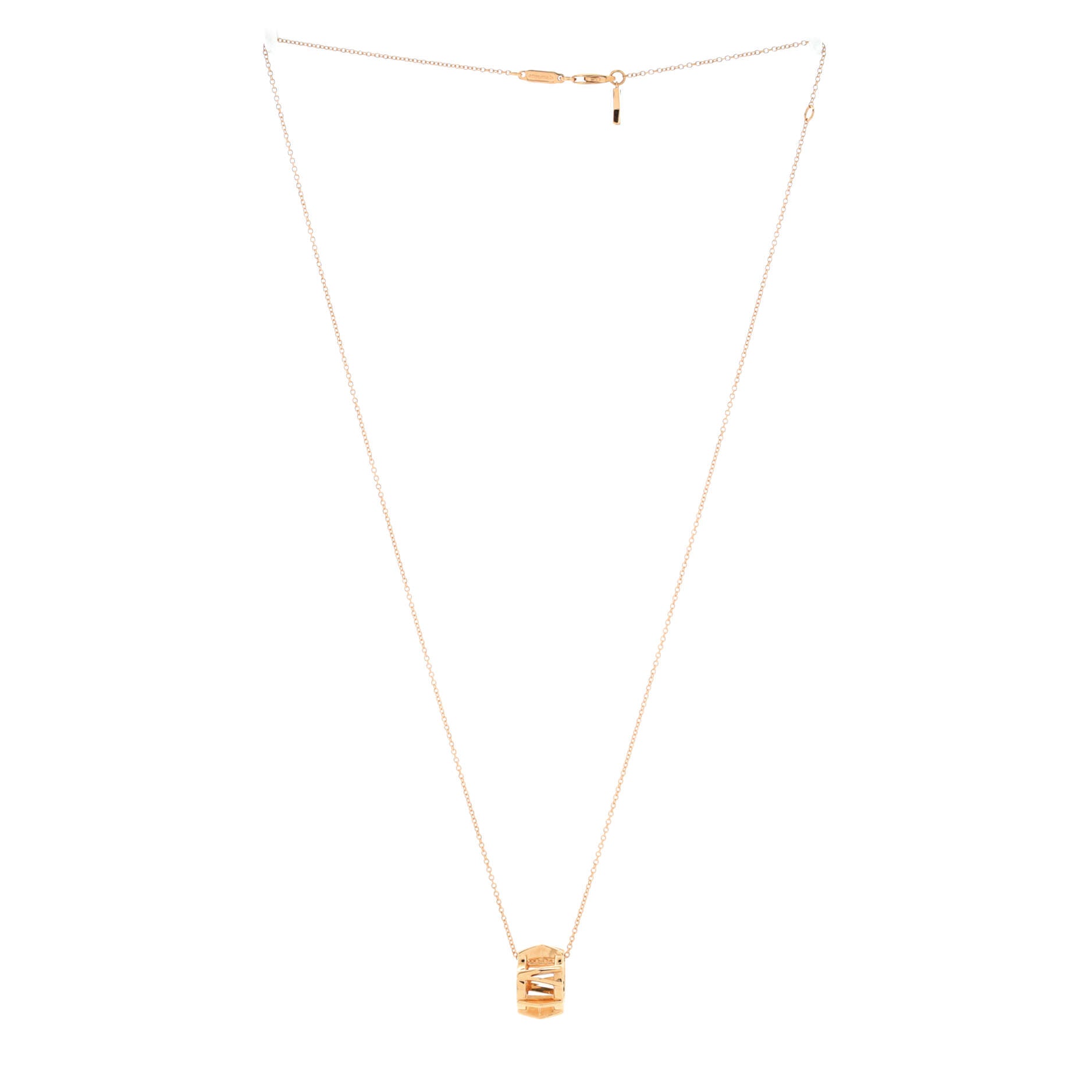 Atlas X Open Pendant Necklace 18K Rose Gold